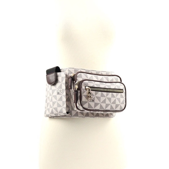 Fashion Faux Leather Geometric Fanny Pack - Picture 2 of 8